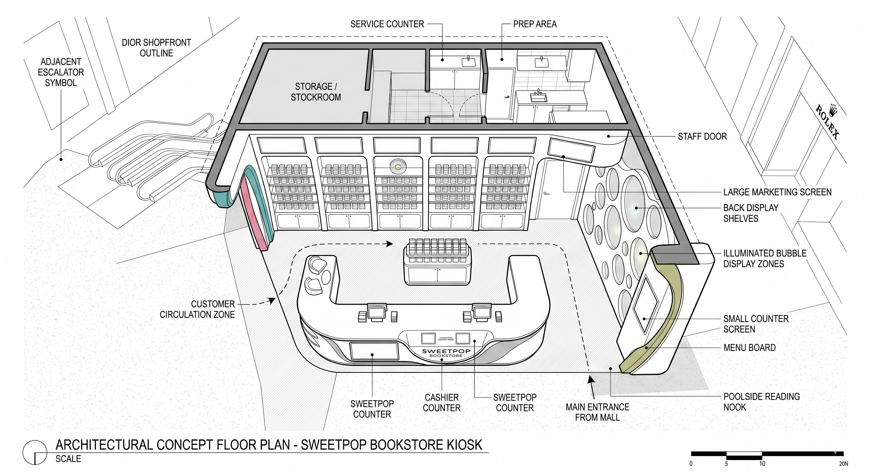 Architectural floor plan SWEETPOP — English